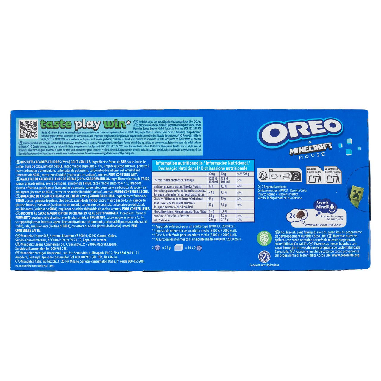 Oreo Original, edizione speciale Oreo Minecraft 220 g