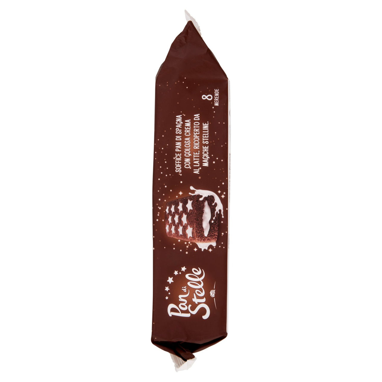 Pan di Stelle Merenda Pan di Spagna al Cacao e Crema al Latte 8 pezzi 280g