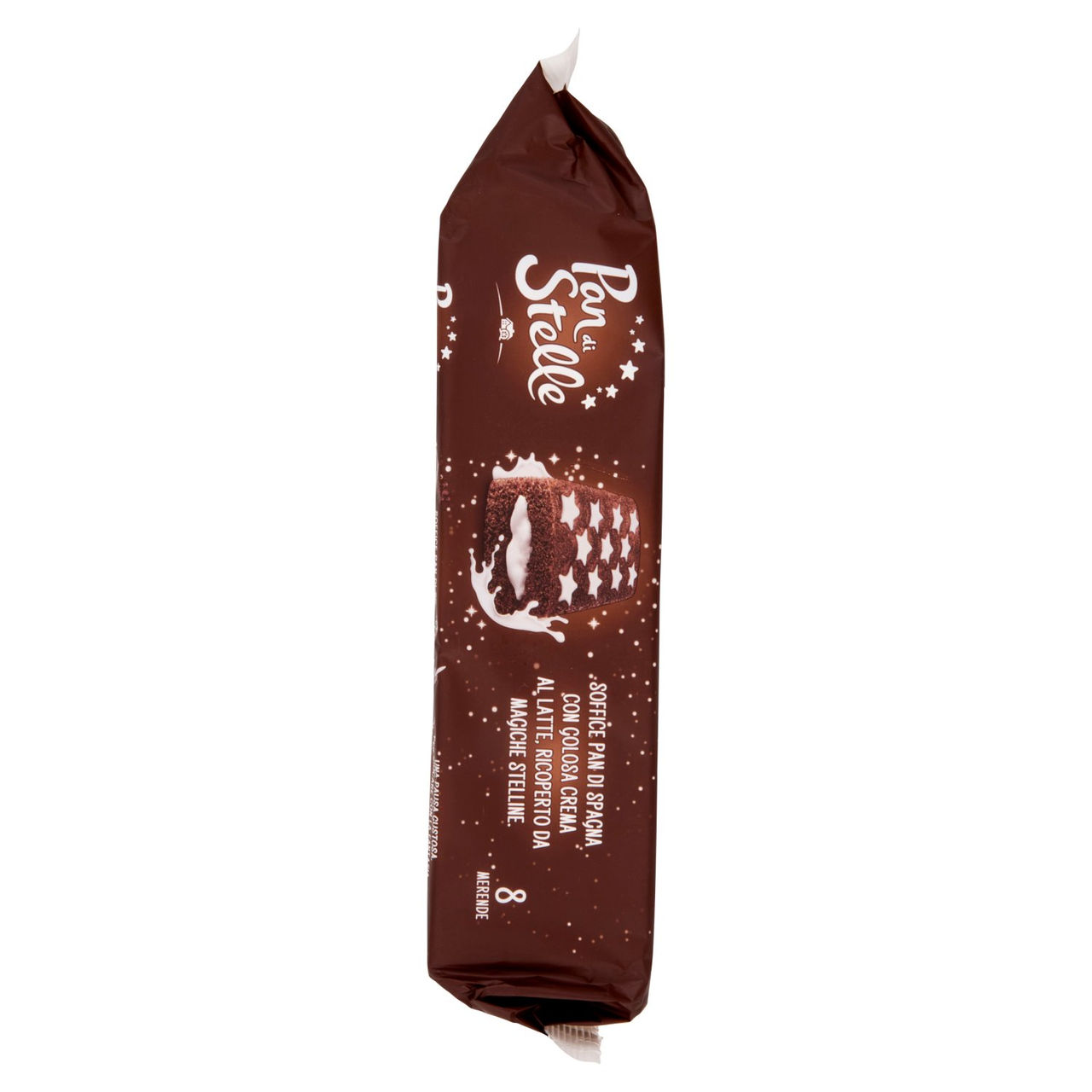 Pan di Stelle Merenda Pan di Spagna al Cacao e Crema al Latte 8 pezzi 280g
