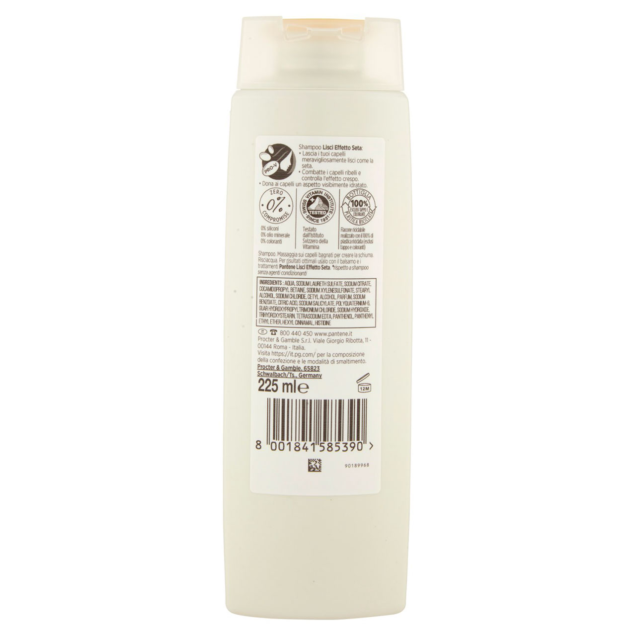 Pantene Shampoo Lisci Effetto Seta 225 ml