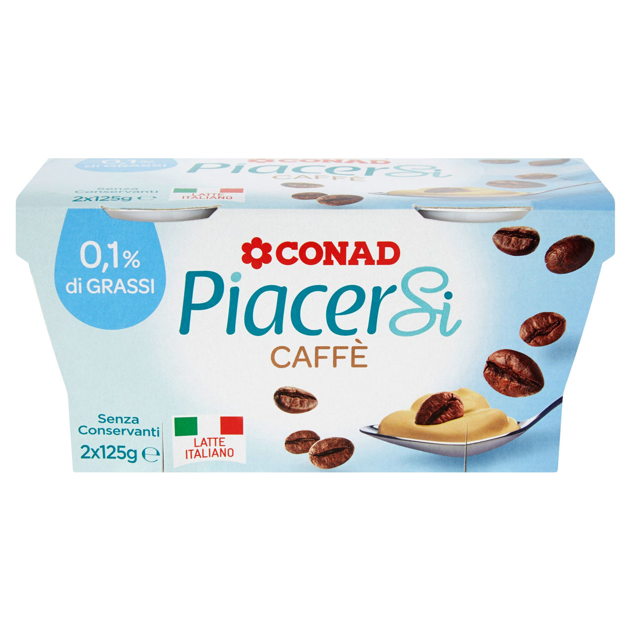 Piacersi 0,1% di Grassi Caffè 2x125 g Conad