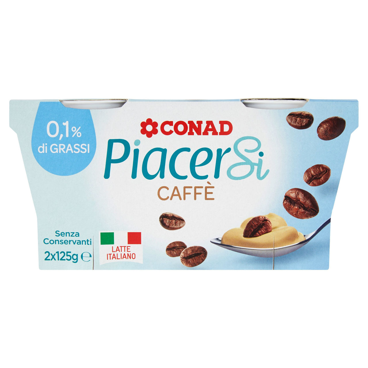 Piacersi 0,1% di Grassi Caffè 2x125 g Conad