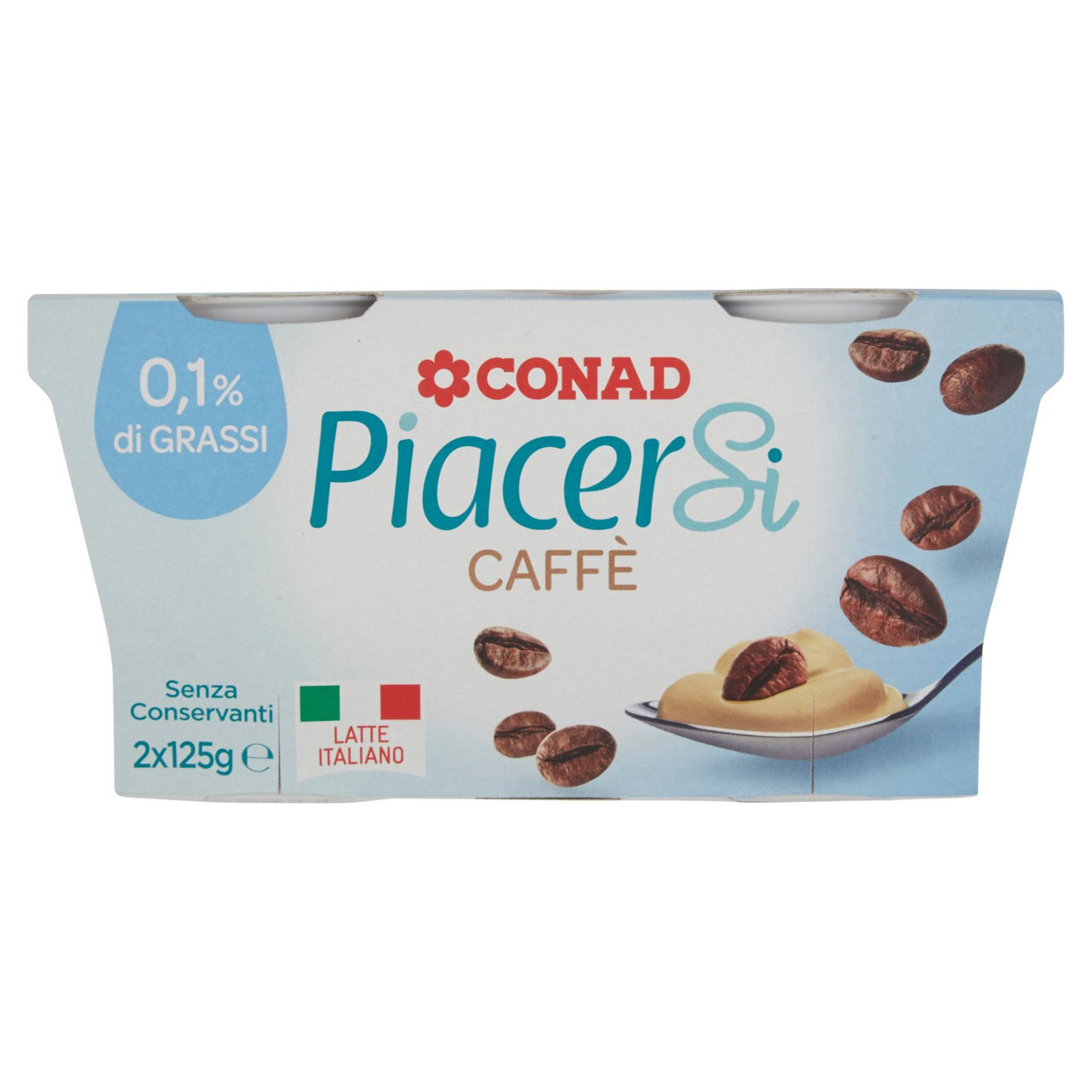 Piacersi 0,1% di Grassi Caffè 2x125 g Conad