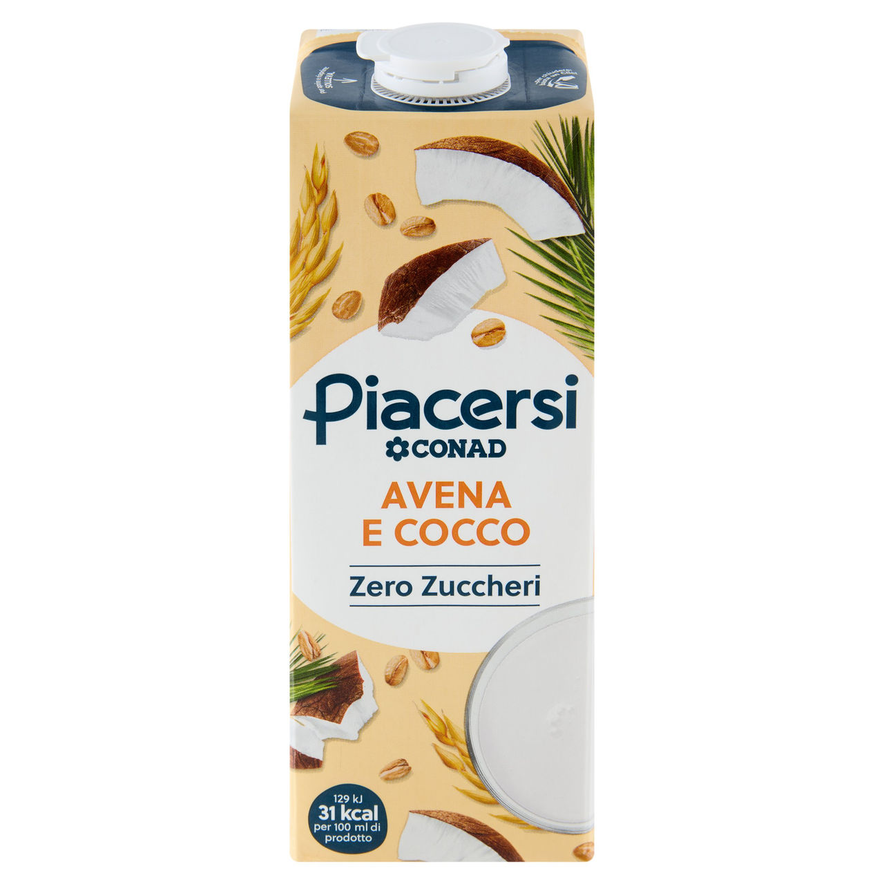 PIACERSI CONAD Avena e Cocco Zero Zuccheri 1 l