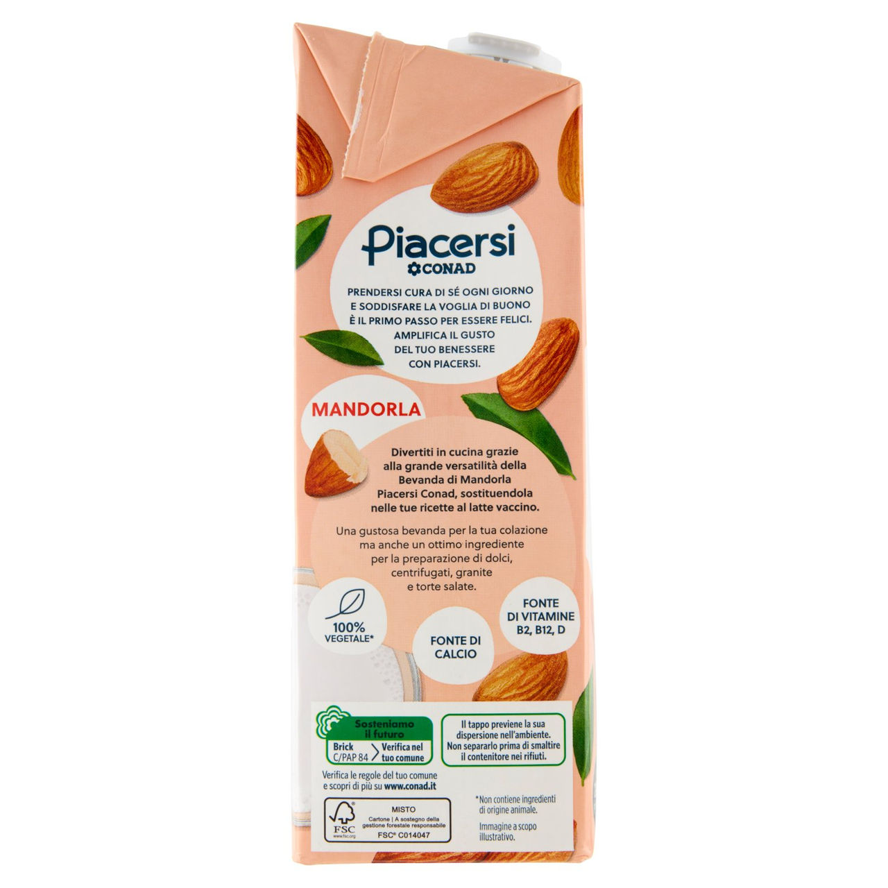 PIACERSI CONAD Mandorla Senza Zuccheri 1 l