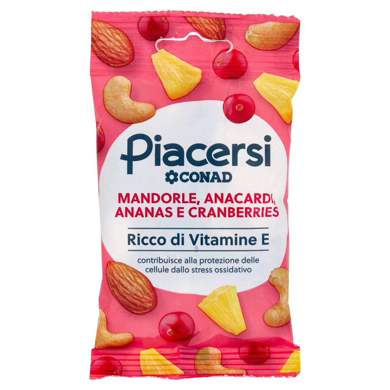 Mandorle, Anacardi, Ananas e Cranberries 40g Conad