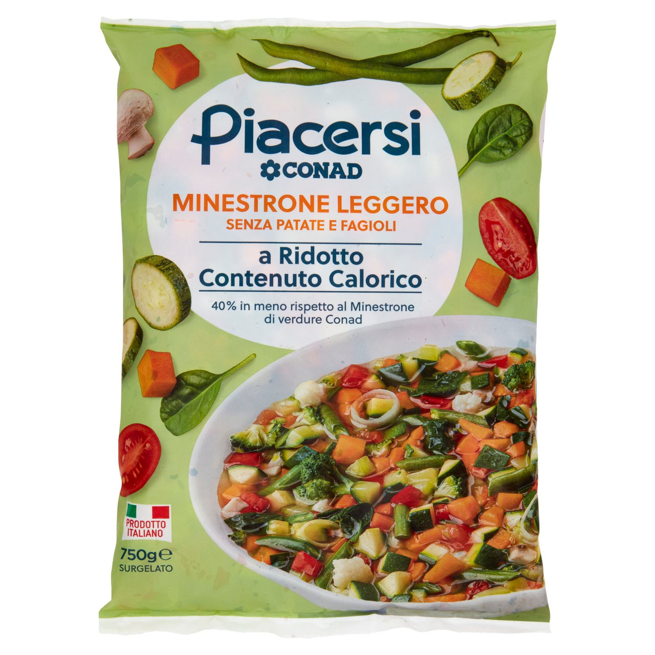 Minestrone Leggero Surgelato 750 g Piacersi Conad