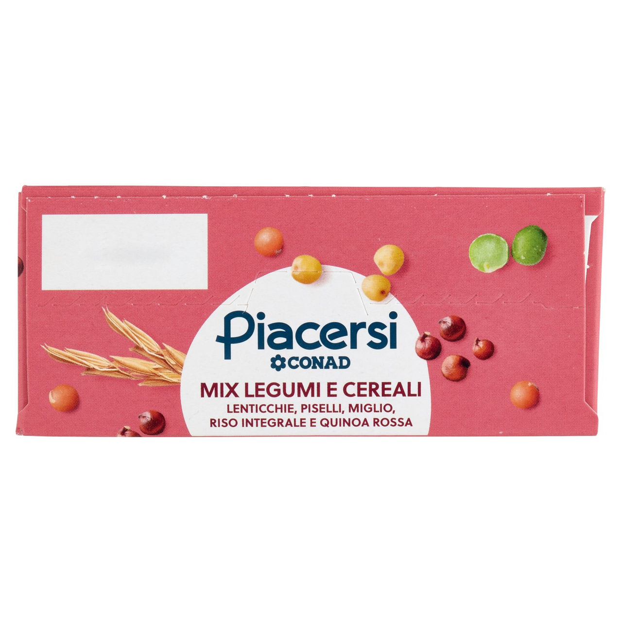 PIACERSI CONAD Mix Legumi e Cereali Lenticchie, Piselli, Miglio, Riso Integrale e Quinoa Rossa 400 g