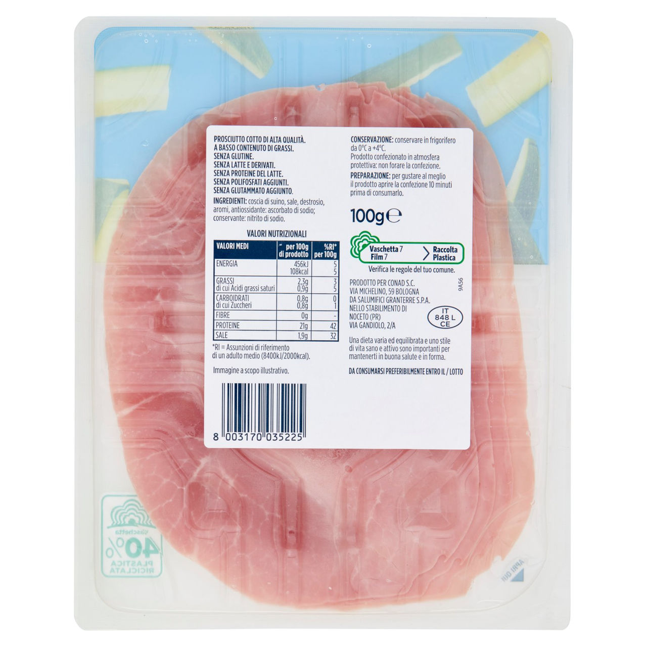 Prosciutto Cotto Alta Qualità 100 g Conad online
