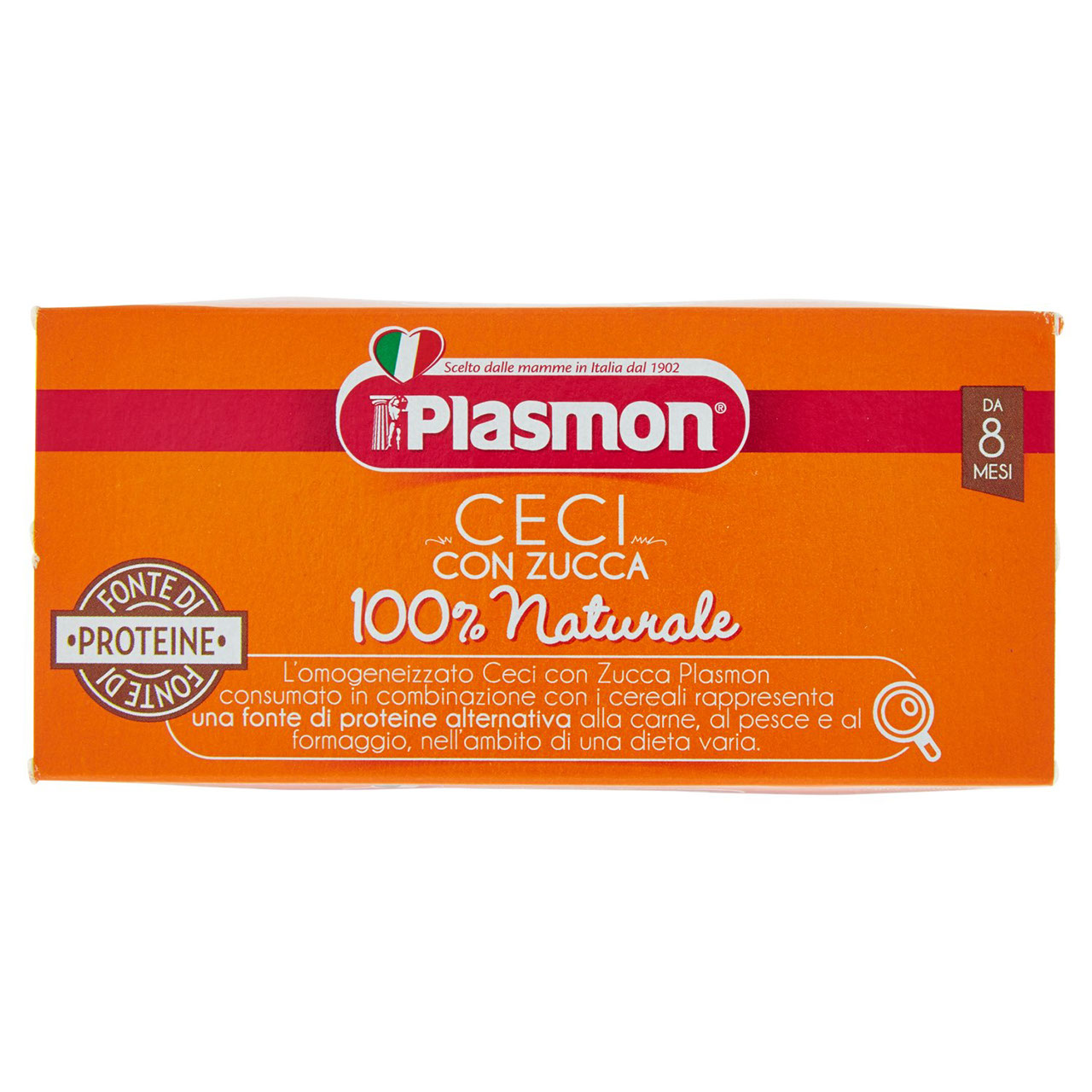 Plasmon Ceci con Zucca Omogeneizzato con Ceci e Zucca 2 x 80 g