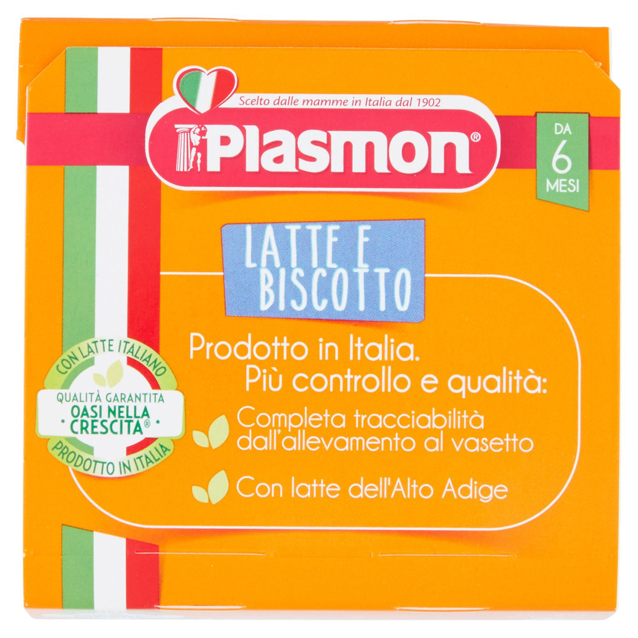 Plasmon la Merenda dei bambini Latte e Biscotto 2 x 120 g