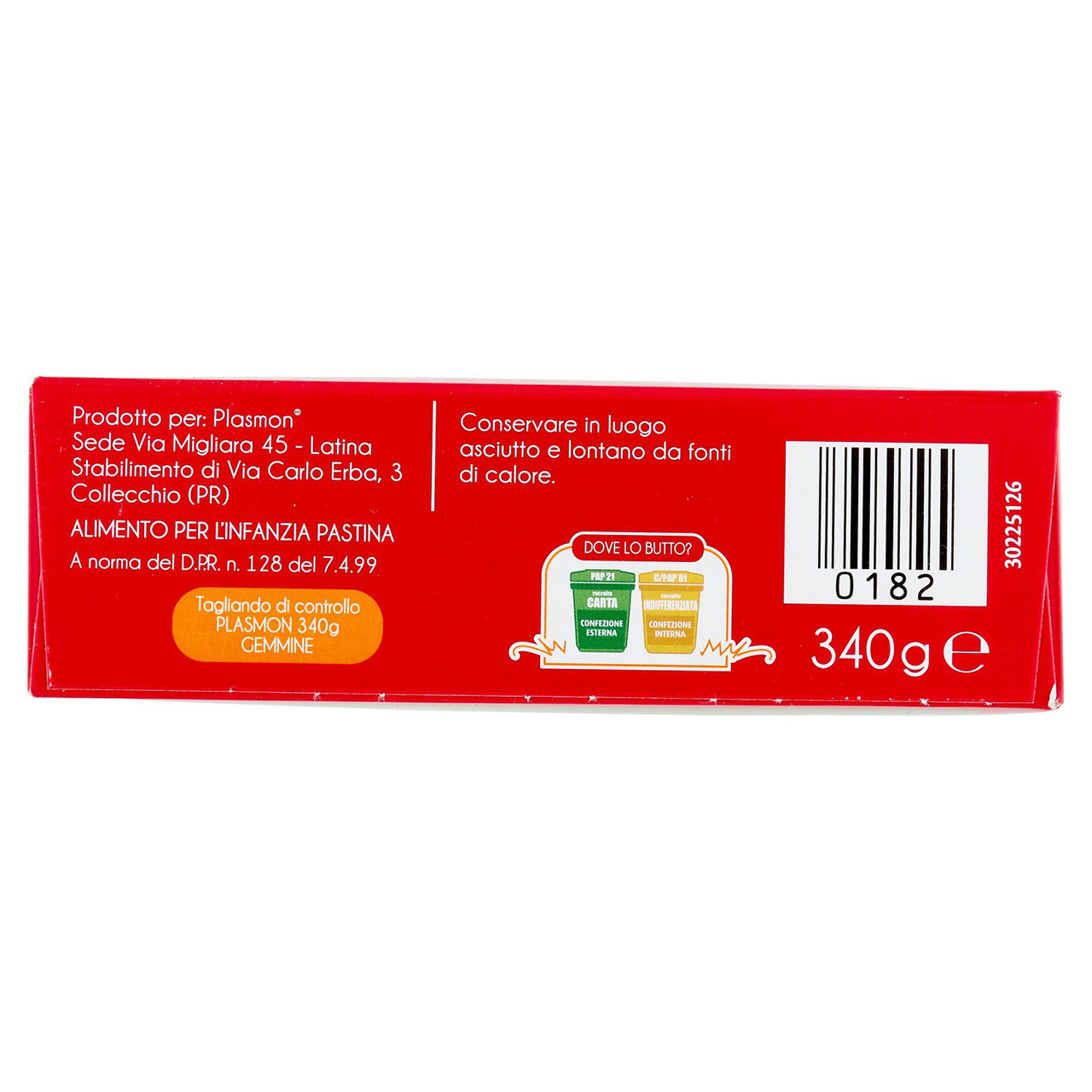 Plasmon la Pastina gemmine 340 g