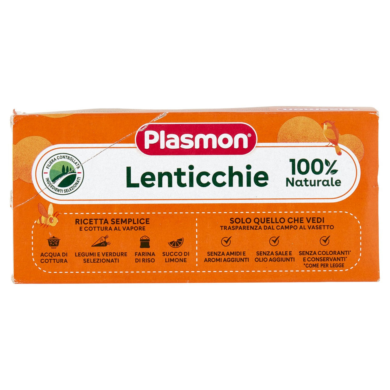 Plasmon Omogeneizzato Lenticchie con carote 2 x 80 g