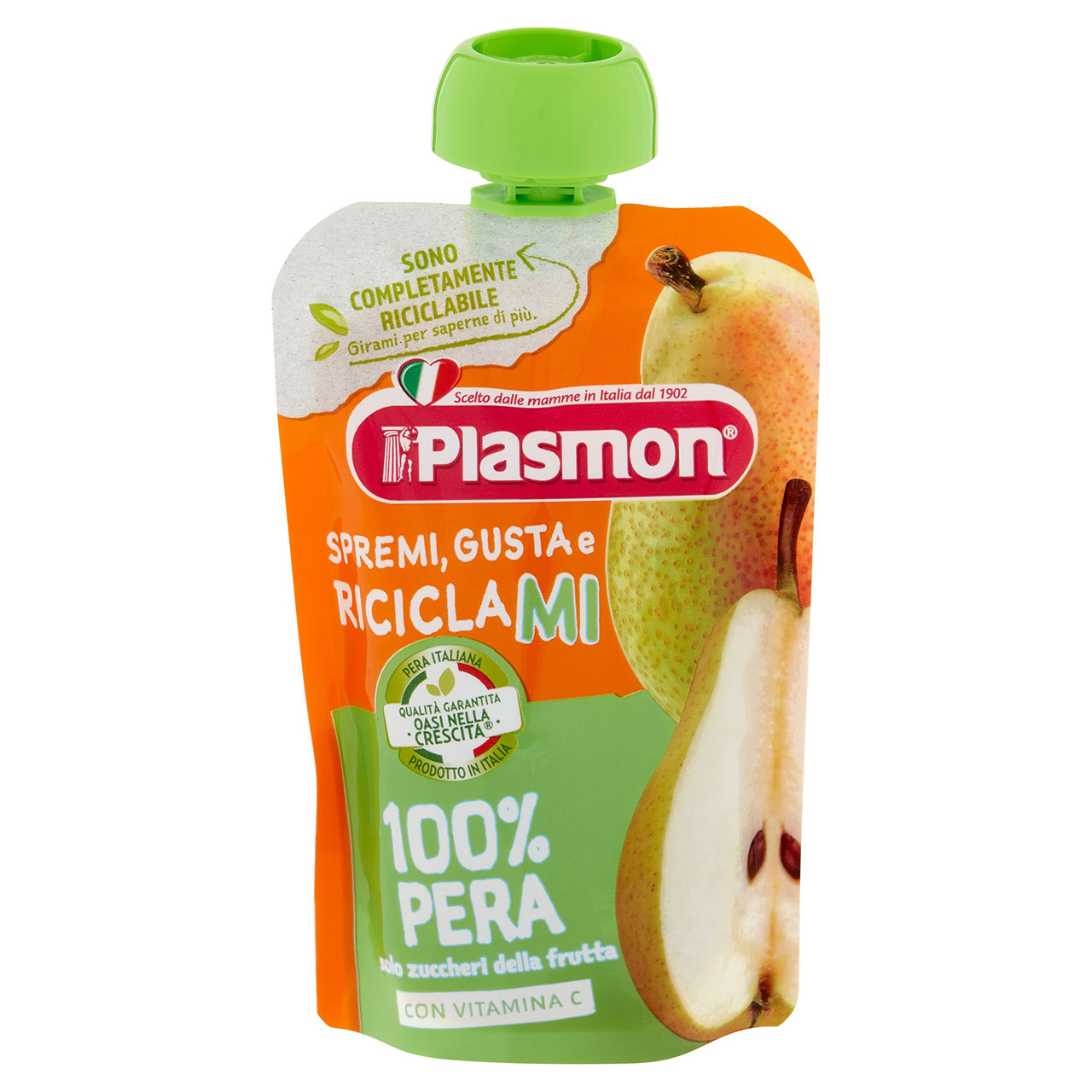 Plasmon Spremi, Gusta e Riciclami 100% Pera 100 g