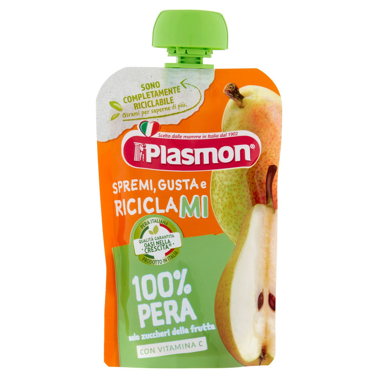 Plasmon Spremi, Gusta e Riciclami 100% Pera 100 g