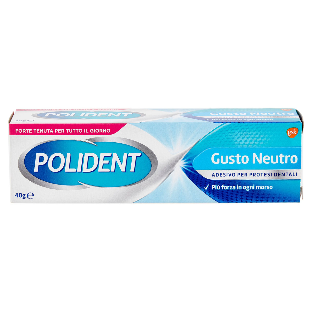 Polident gusto neutro adesivo protesi dentiera con tenuta giornaliera senza aromi artificiali 40 g