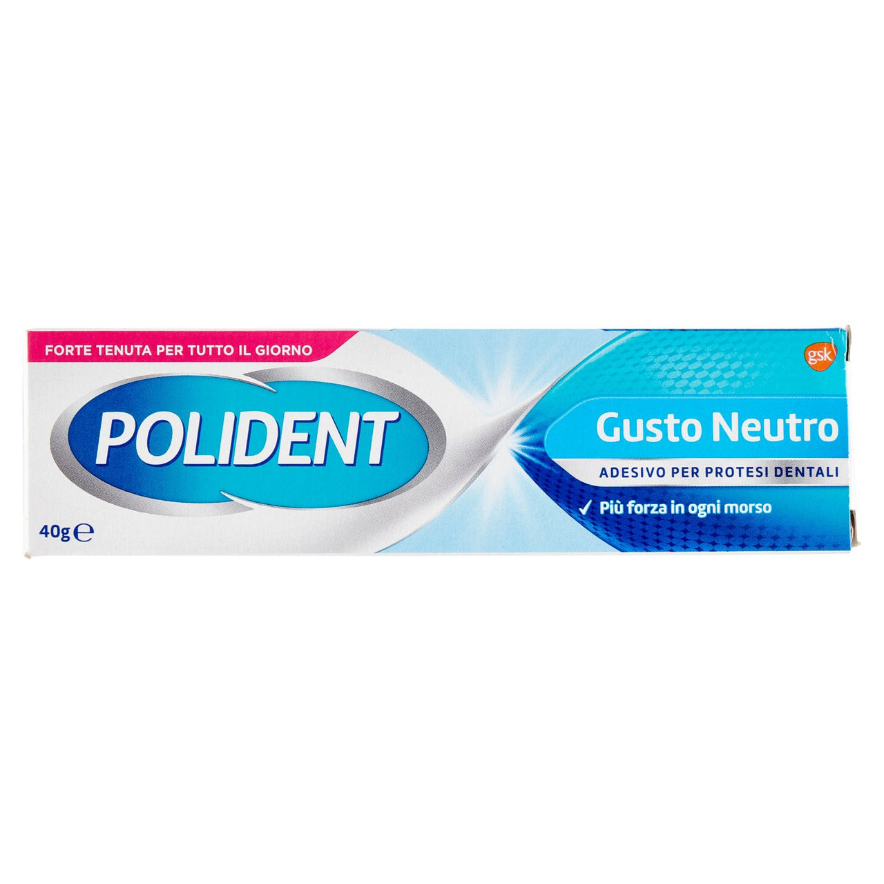 Polident gusto neutro adesivo protesi dentiera con tenuta giornaliera senza aromi artificiali 40 g