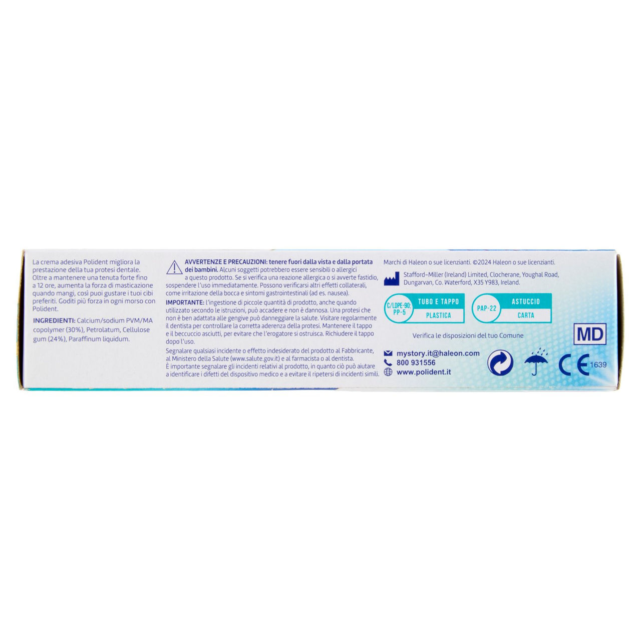 Polident gusto neutro adesivo protesi dentiera con tenuta giornaliera senza aromi artificiali 40 gr