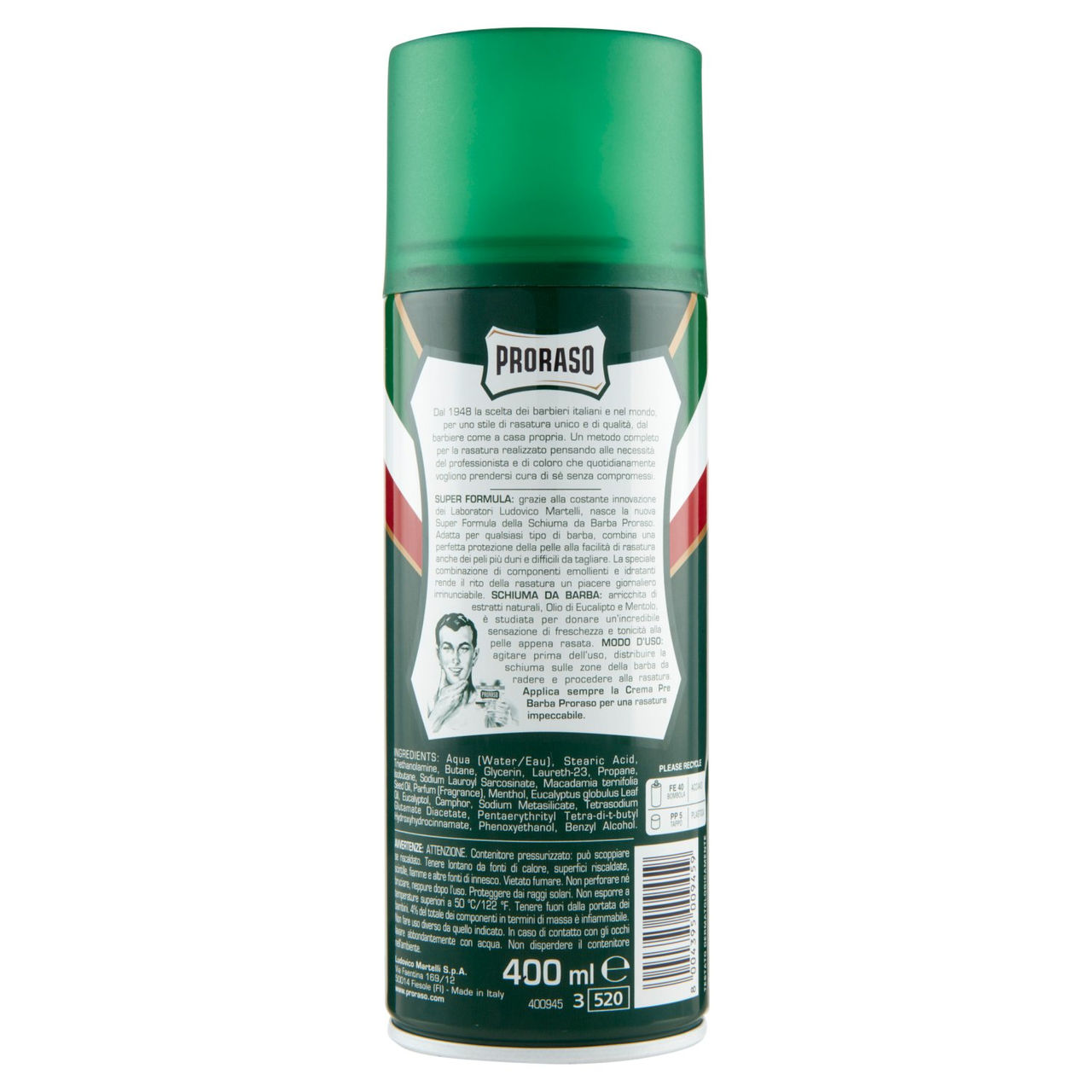 Proraso Schiuma da Barba Rinfrescante 400 ml