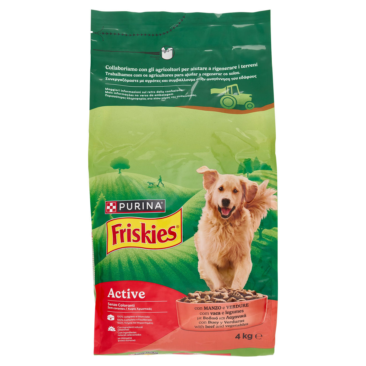 PURINA FRISKIES Active Manzo e Verdure 4kg