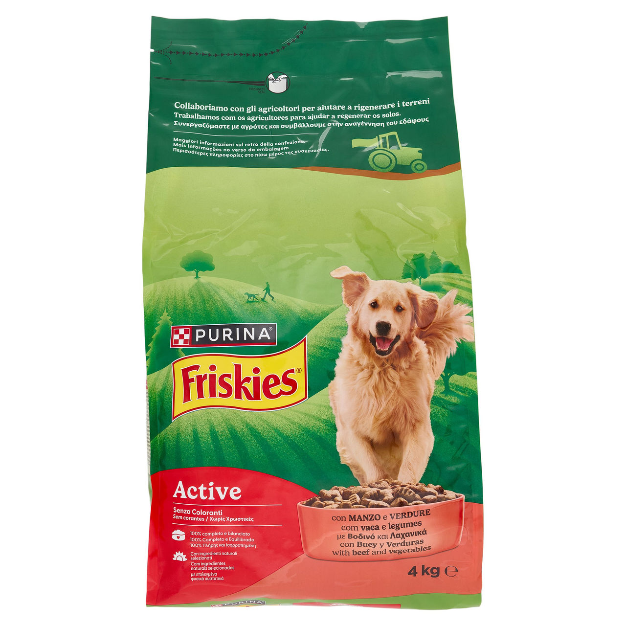 PURINA FRISKIES Active Manzo e Verdure 4kg