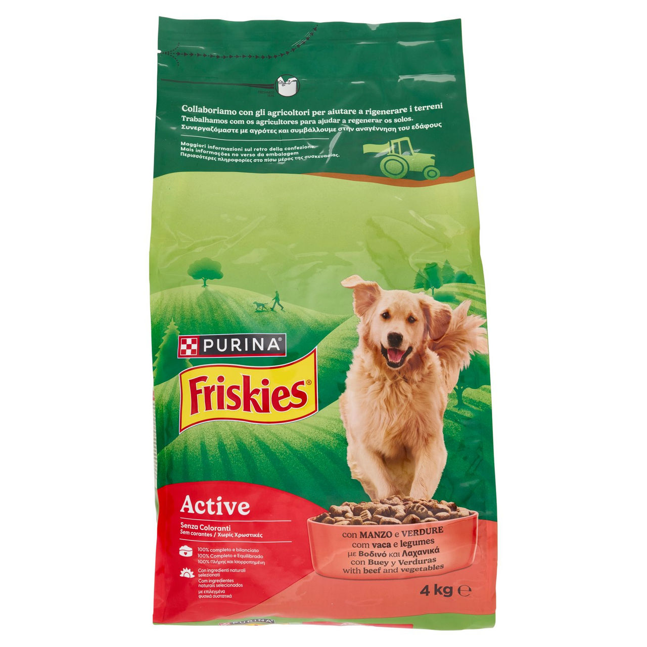 PURINA FRISKIES Active Manzo e Verdure 4kg