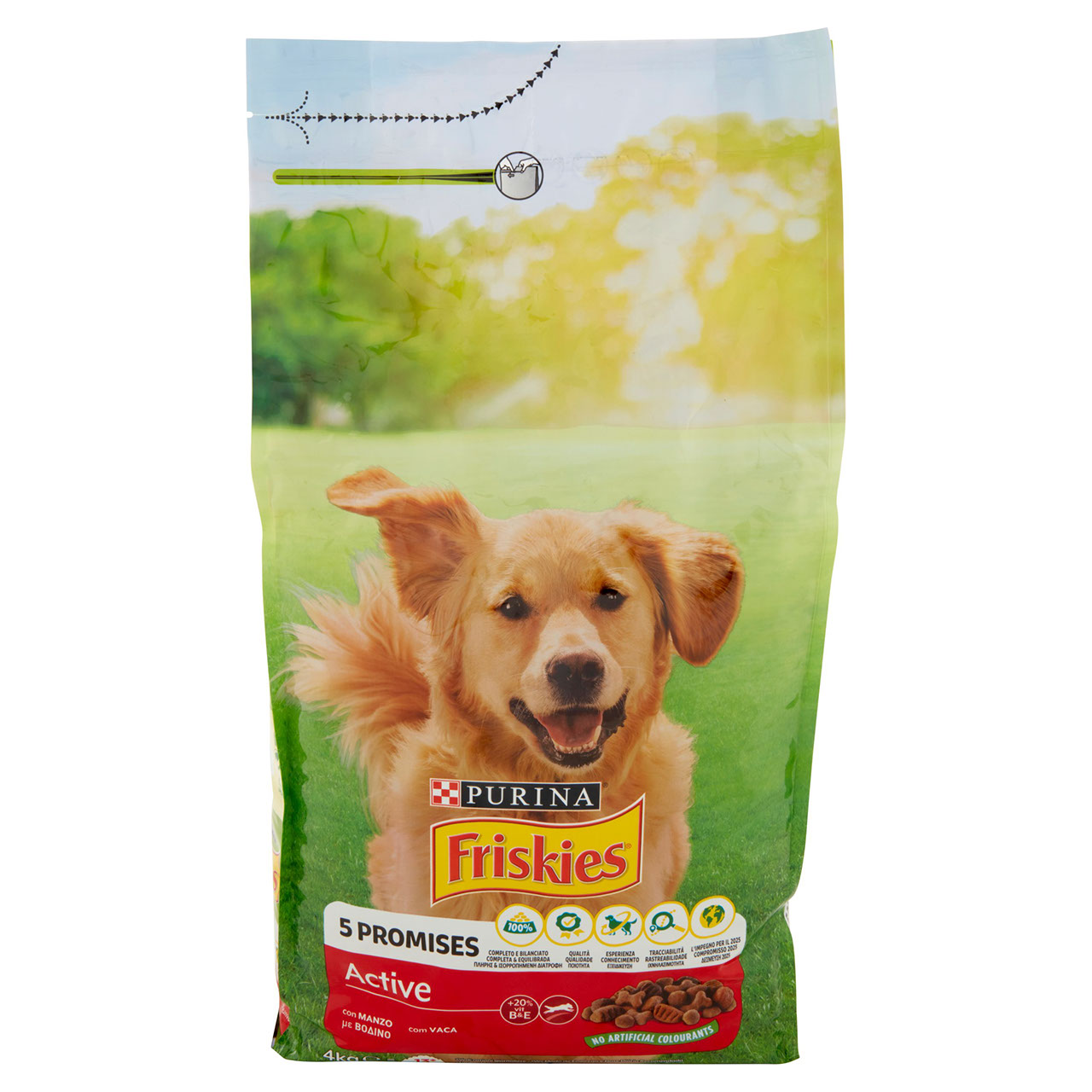 PURINA FRISKIES Cane Active con Manzo 4 kg