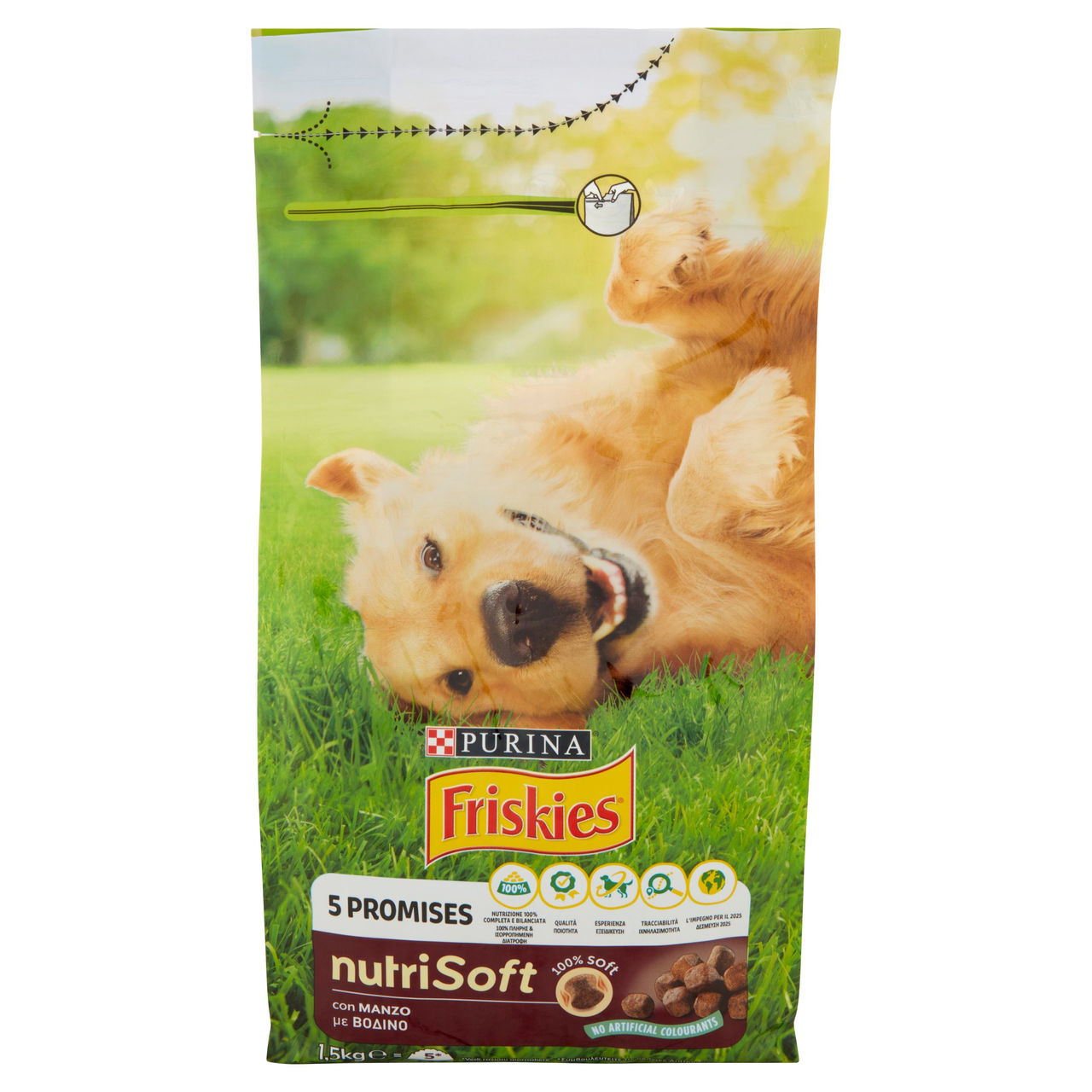 PURINA FRISKIES Cane Nutrisoft Con Manzo 1,5 Kg