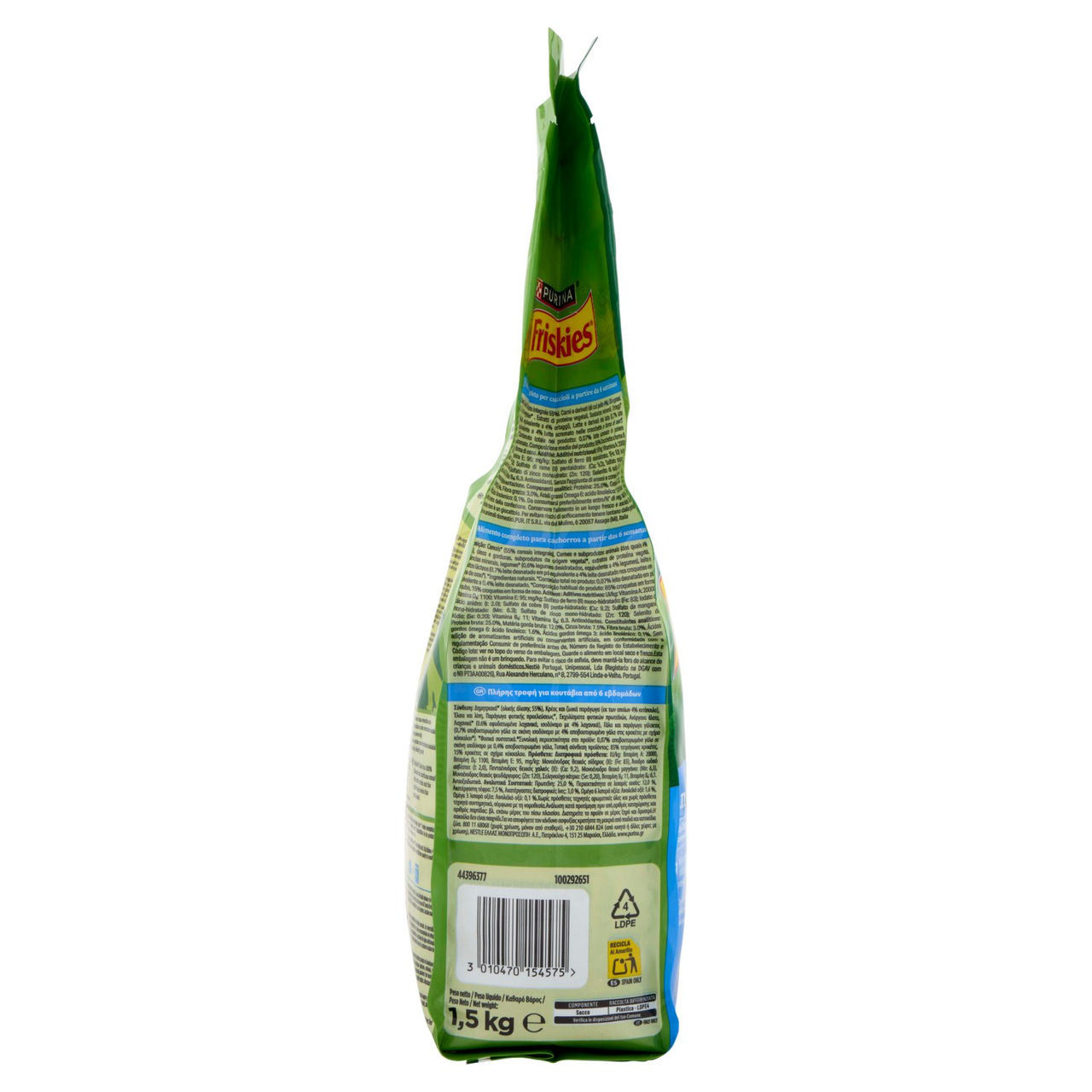 PURINA FRISKIES Junior con Pollo e Verdure e con Latte 1,5 kg