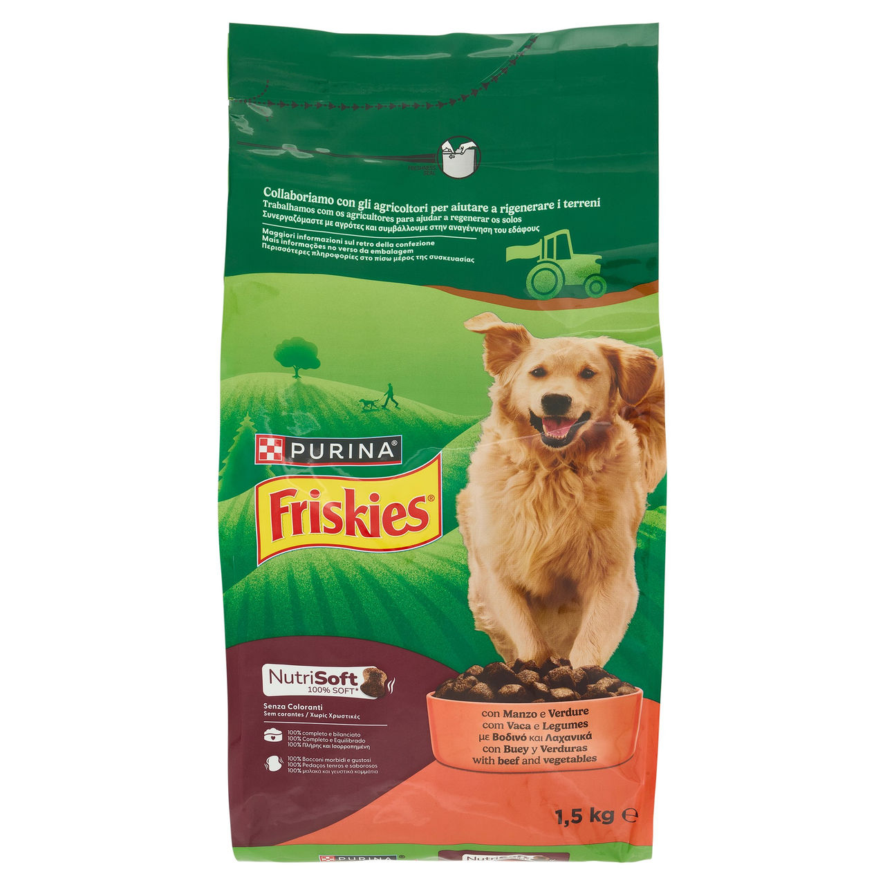 PURINA FRISKIES NutriSoft Manzo e Verdure 1,5kg