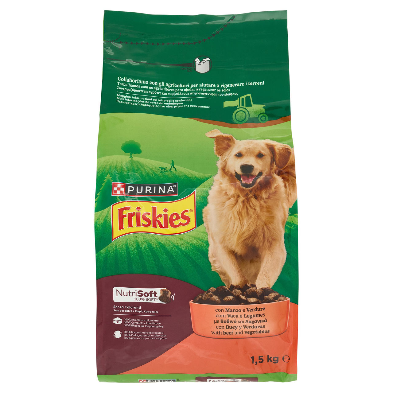 PURINA FRISKIES NutriSoft Manzo e Verdure 1,5kg