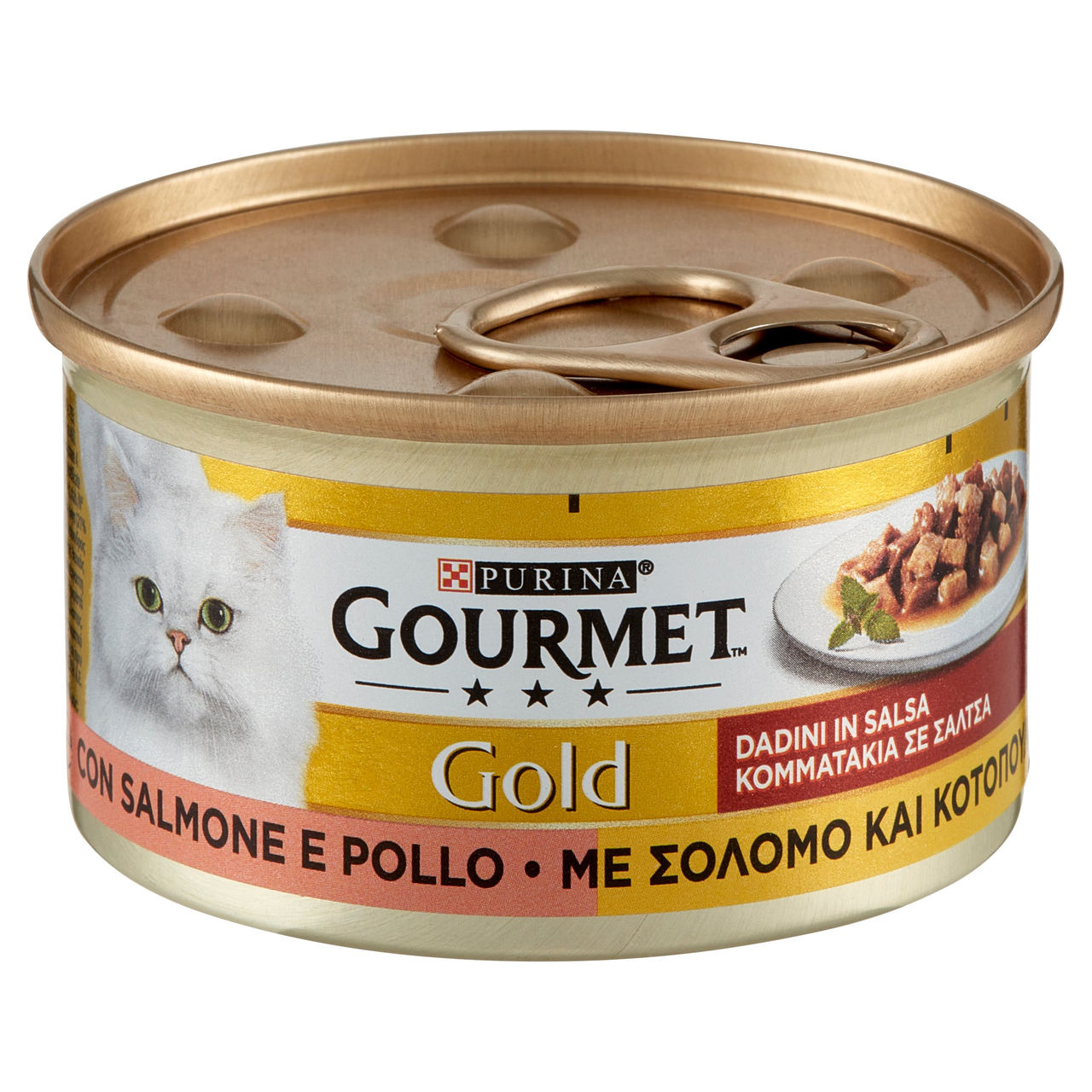 Gold Gatto Dadini Salmone Pollo 85g Purina Gourmet