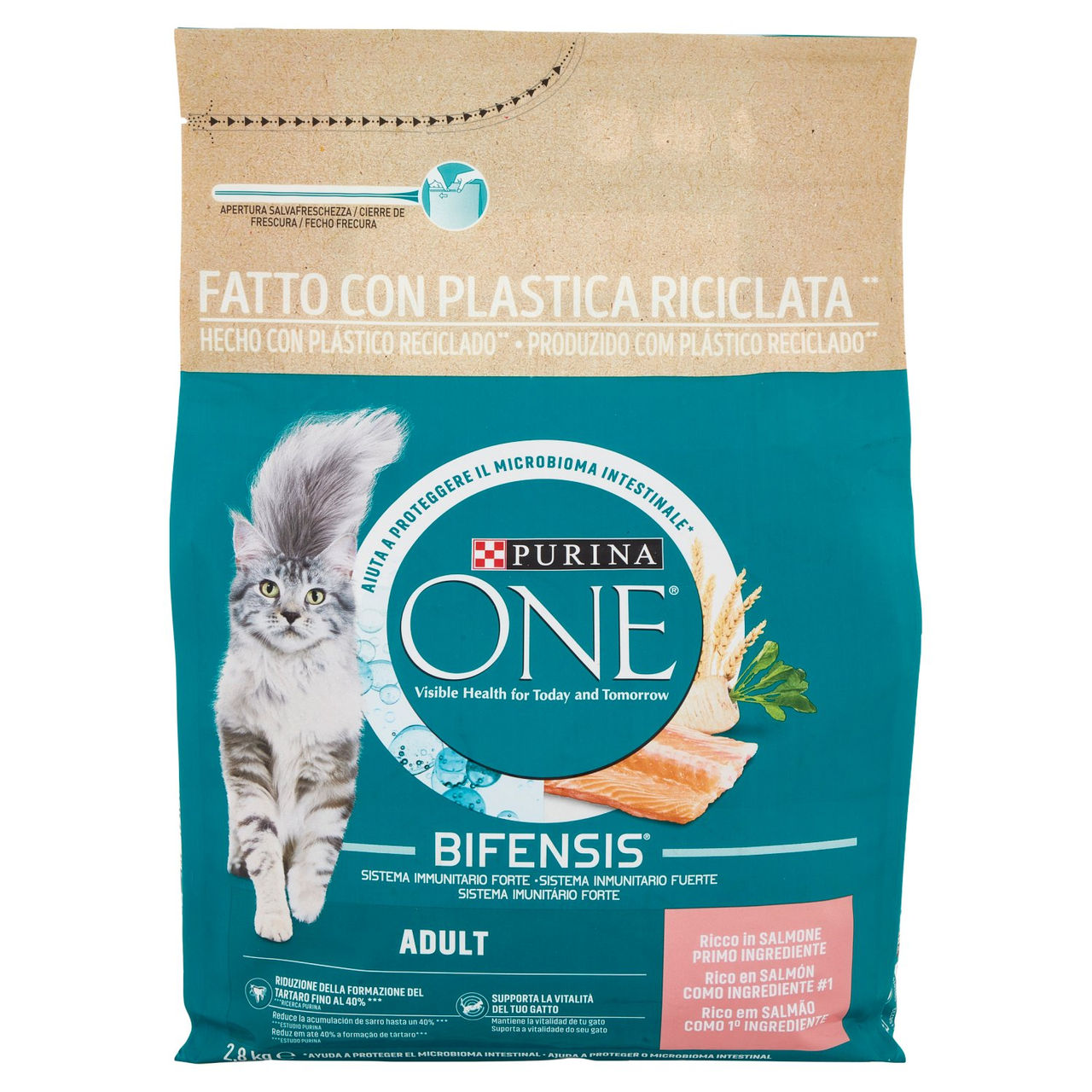 PURINA ONE Adult Ricco in Salmone 2,8 kg