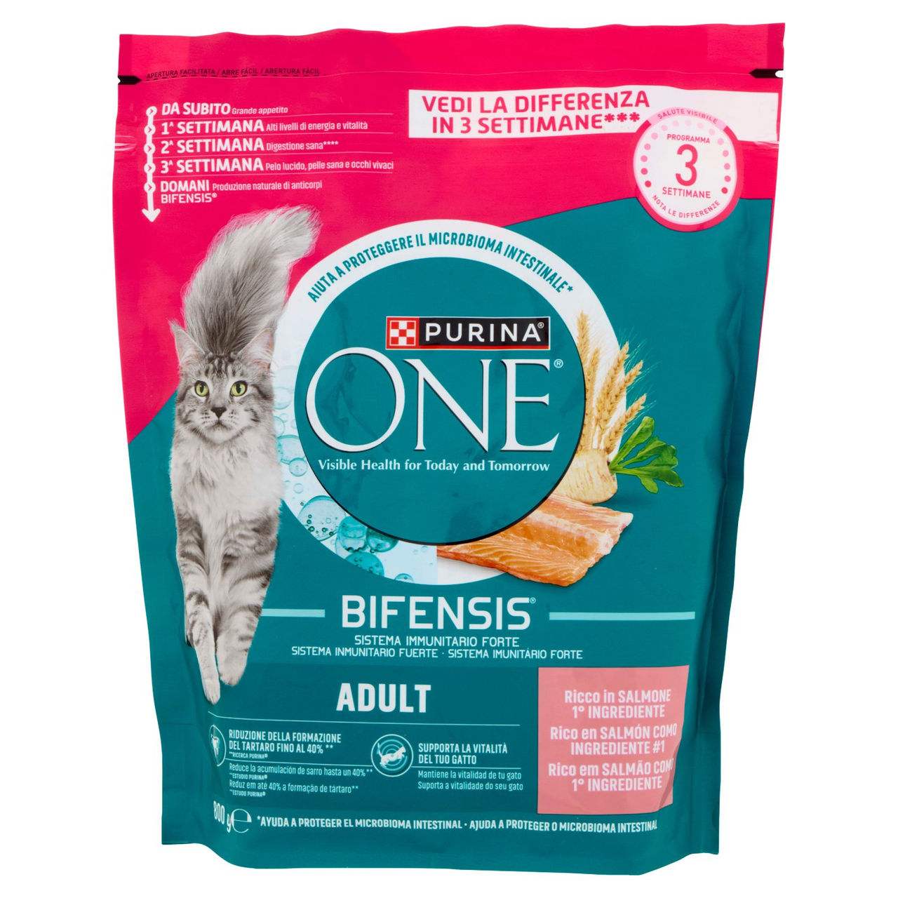 PURINA ONE Bifensis Adult Salmone 800g