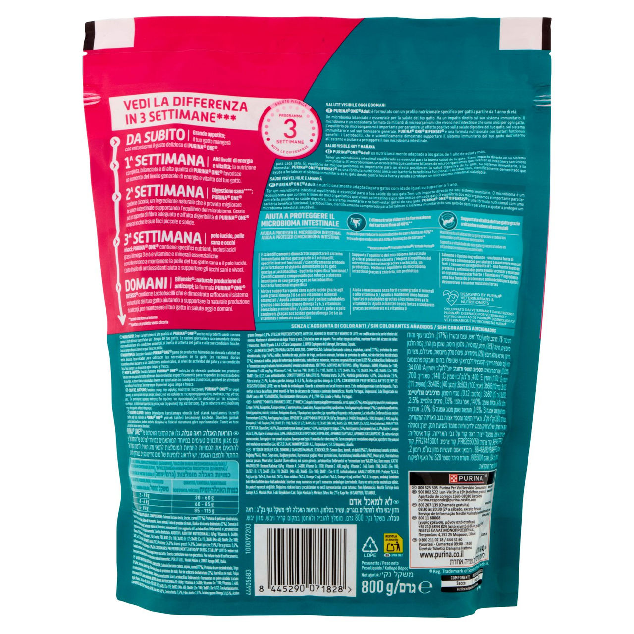 PURINA ONE Bifensis Adult Salmone 800g