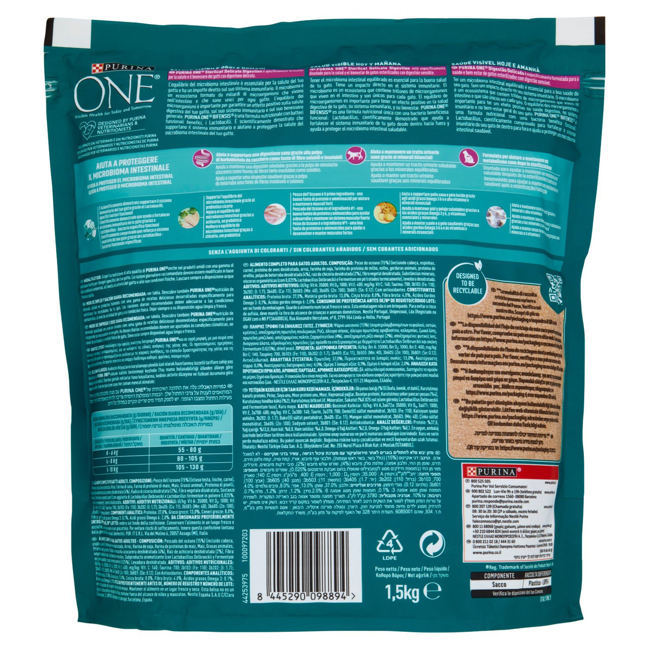 PURINA ONE Bifensis Sterilcat Delicate Pesce dell'Oceano 1,5 kg