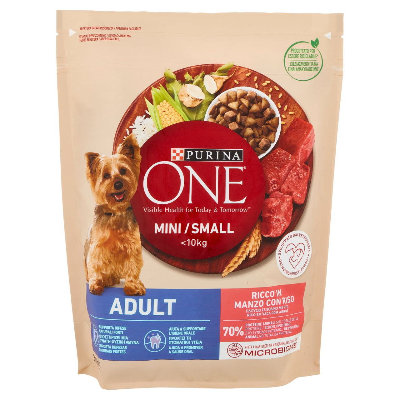 Crocchette Manzo e Riso Purina One Mini Conad