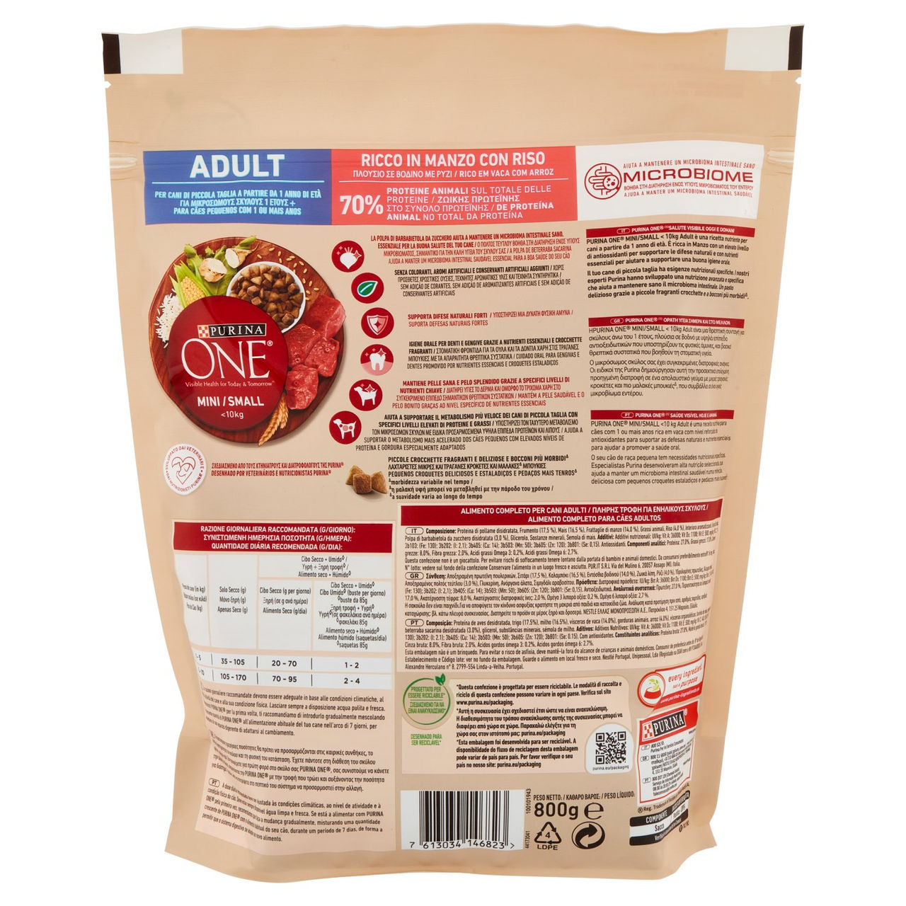 Crocchette Manzo e Riso Purina One Mini Conad