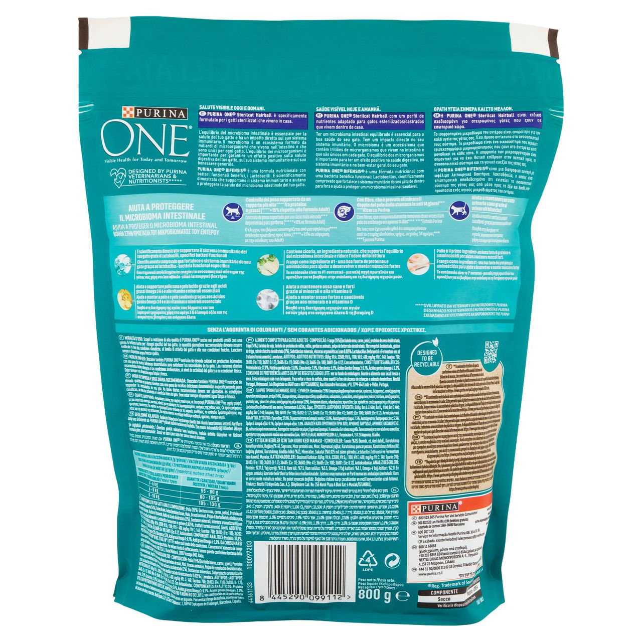 PURINA ONE Sterilcat Hairball Ricco in Pollo 800 g