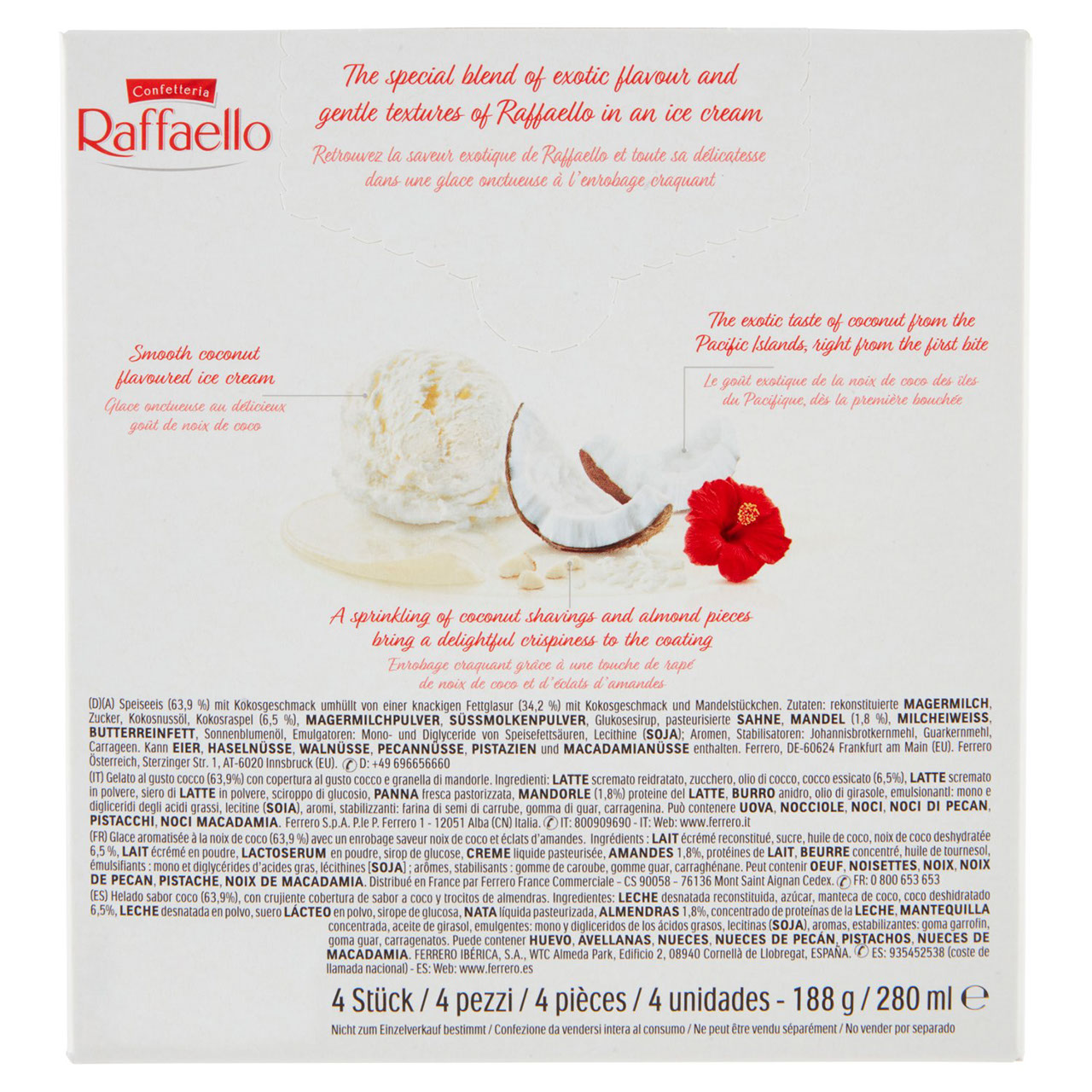 Raffaello Gelato 4 x 47 g