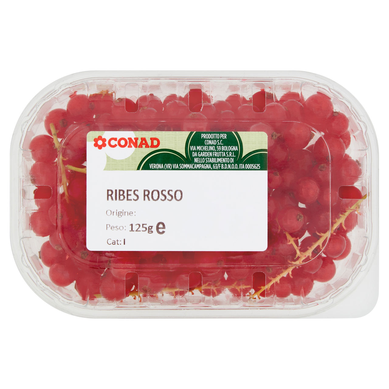 Ribes Rossi Cat. I Vaschetta 125g CONAD