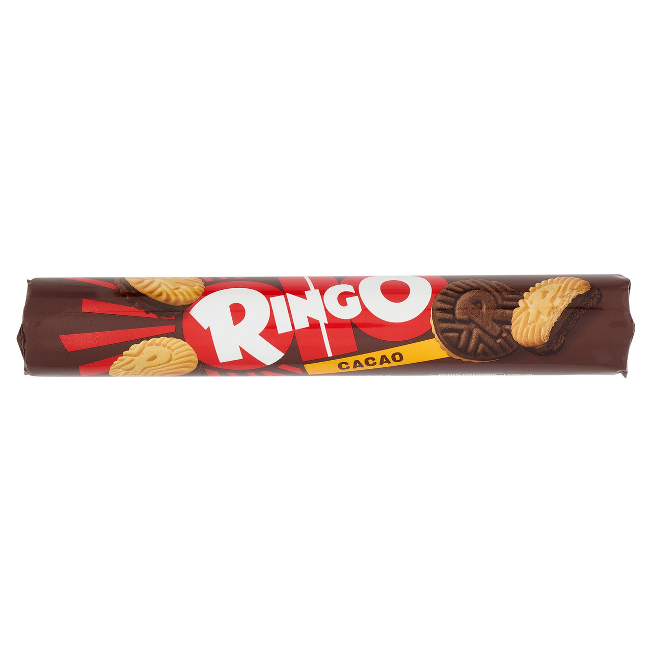 Ringo Cacao Biscotti Farciti con Crema Cacao Snack Merenda Tubo, 165g Limited edition Netflix