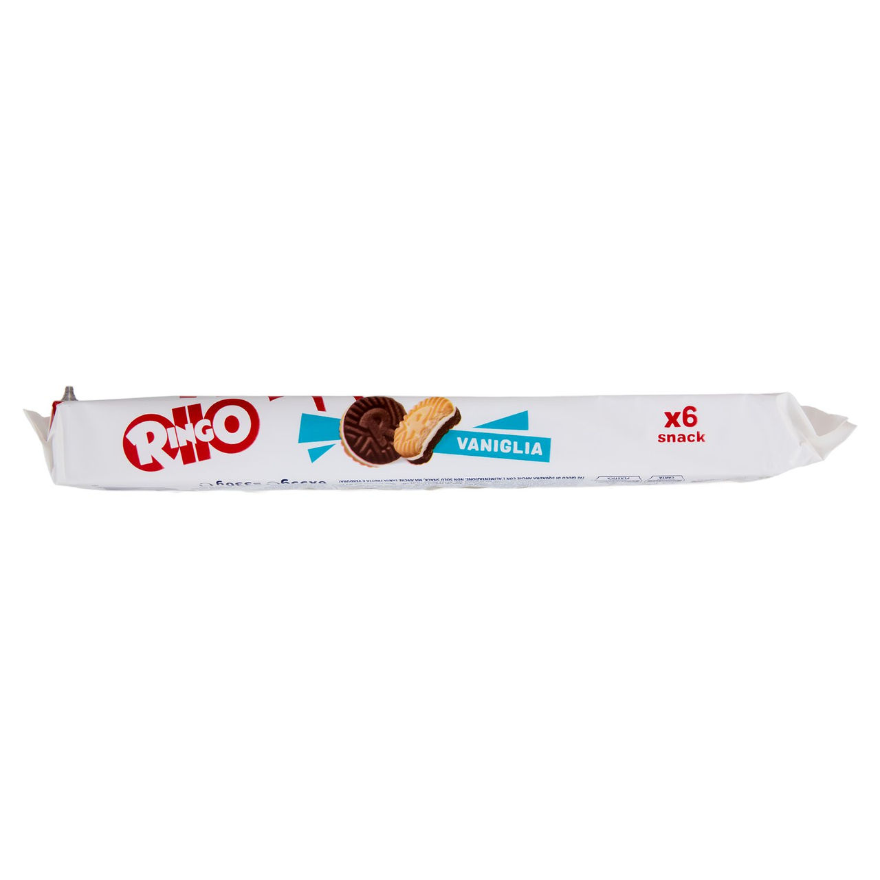 Ringo Vaniglia Biscotti Farciti con Crema Vaniglia Snack Merenda 6 porzioni 330g
