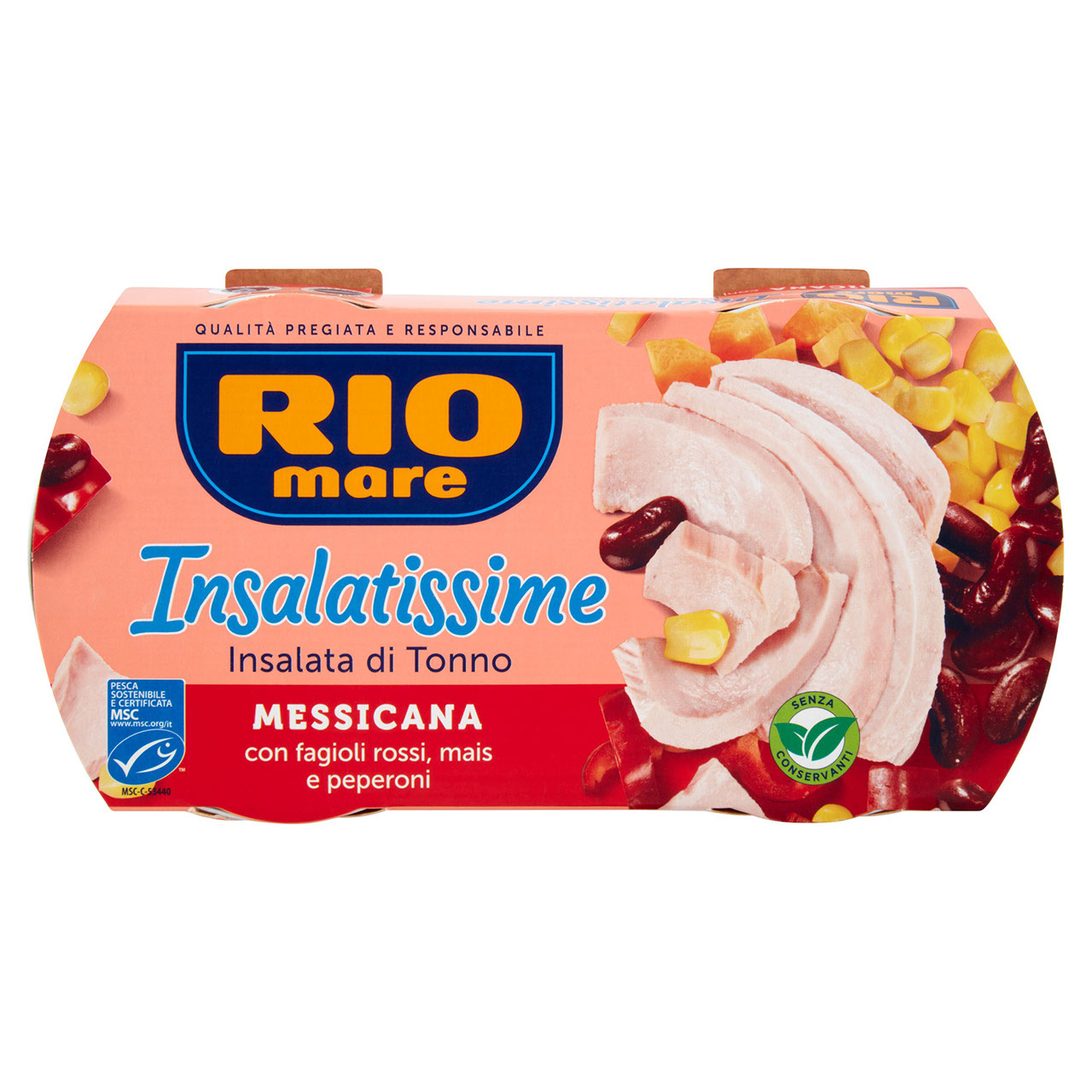 Rio mare Insalatissime Insalata di Tonno Messicana con fagioli rossi, mais e peperoni 2 x 160 g