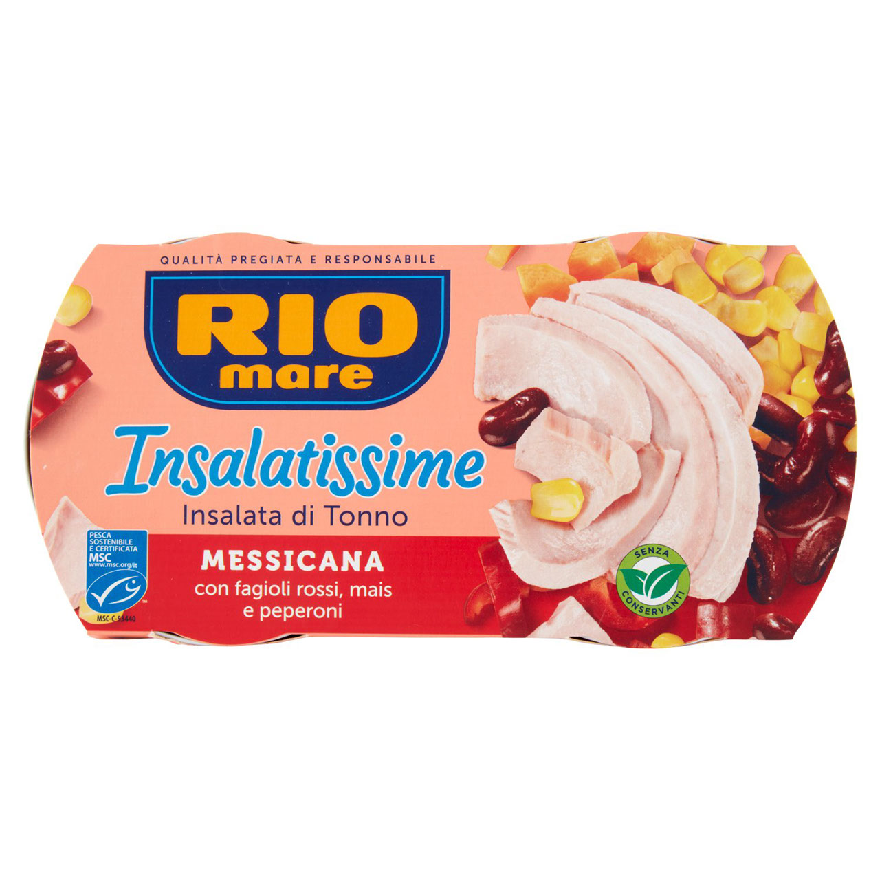 Rio mare Insalatissime Insalata di Tonno Messicana con fagioli rossi, mais e peperoni 2 x 160 g