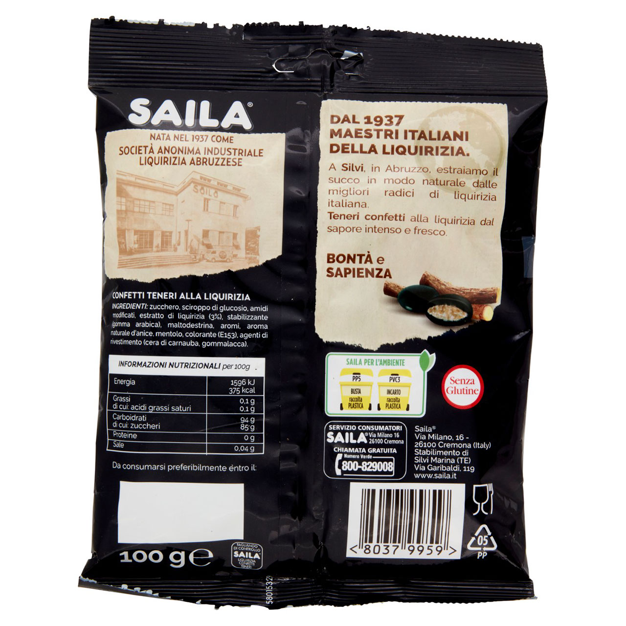 Saila con 100% Liquirizia Italiana Confetti teneri