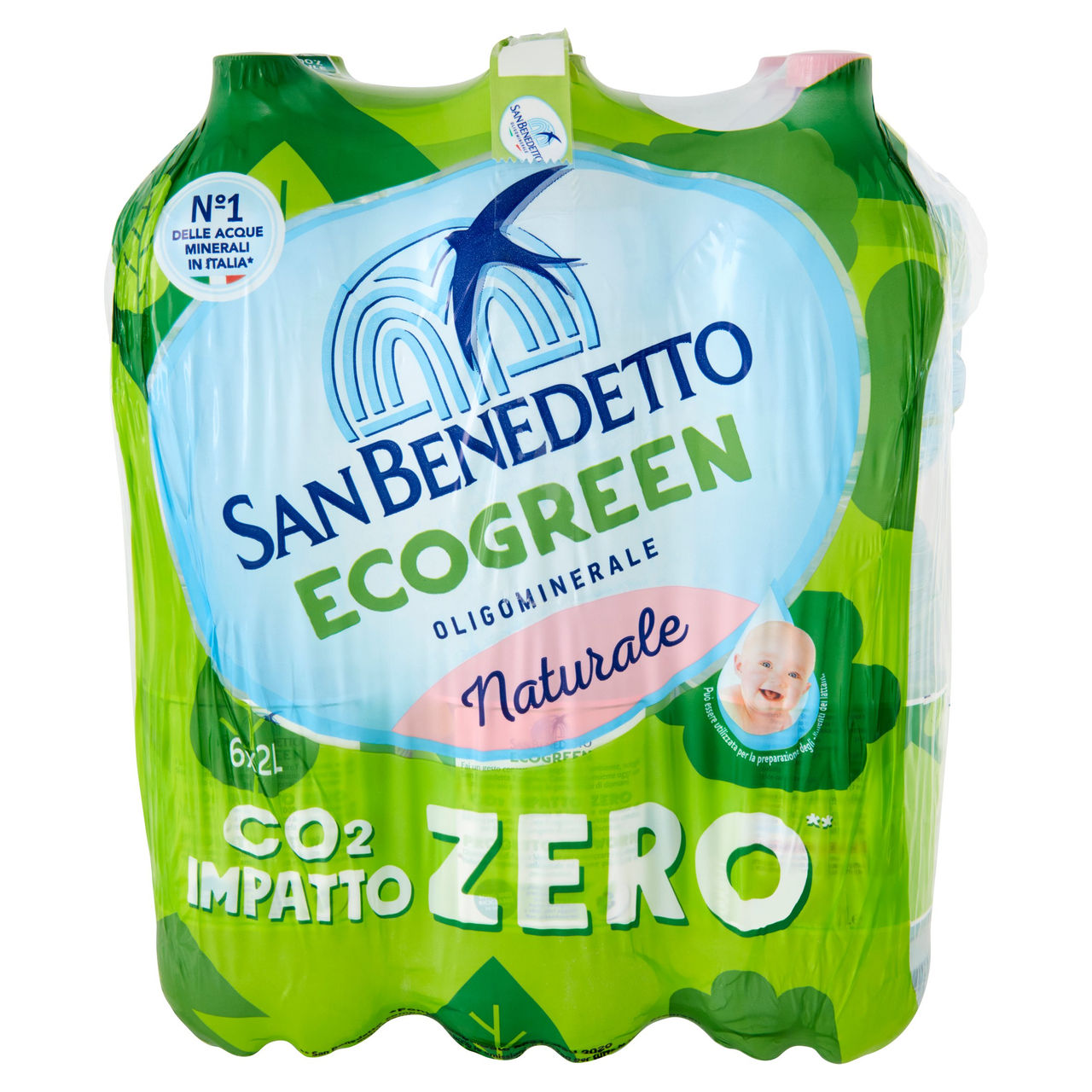 San Benedetto Acqua Naturale Benedicta Ecogreen 6 x 2 L