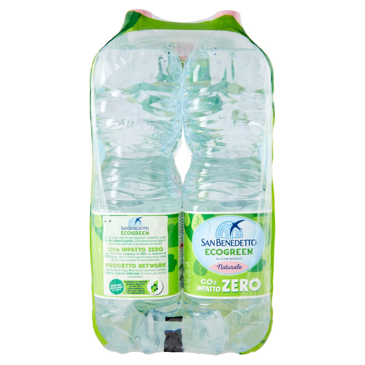 San Benedetto Acqua Naturale Benedicta Ecogreen 6 x 2 L