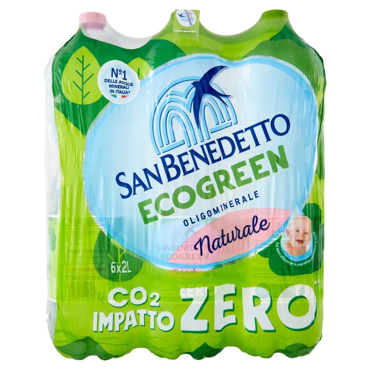 San Benedetto Acqua Naturale Benedicta Ecogreen 6 x 2 L