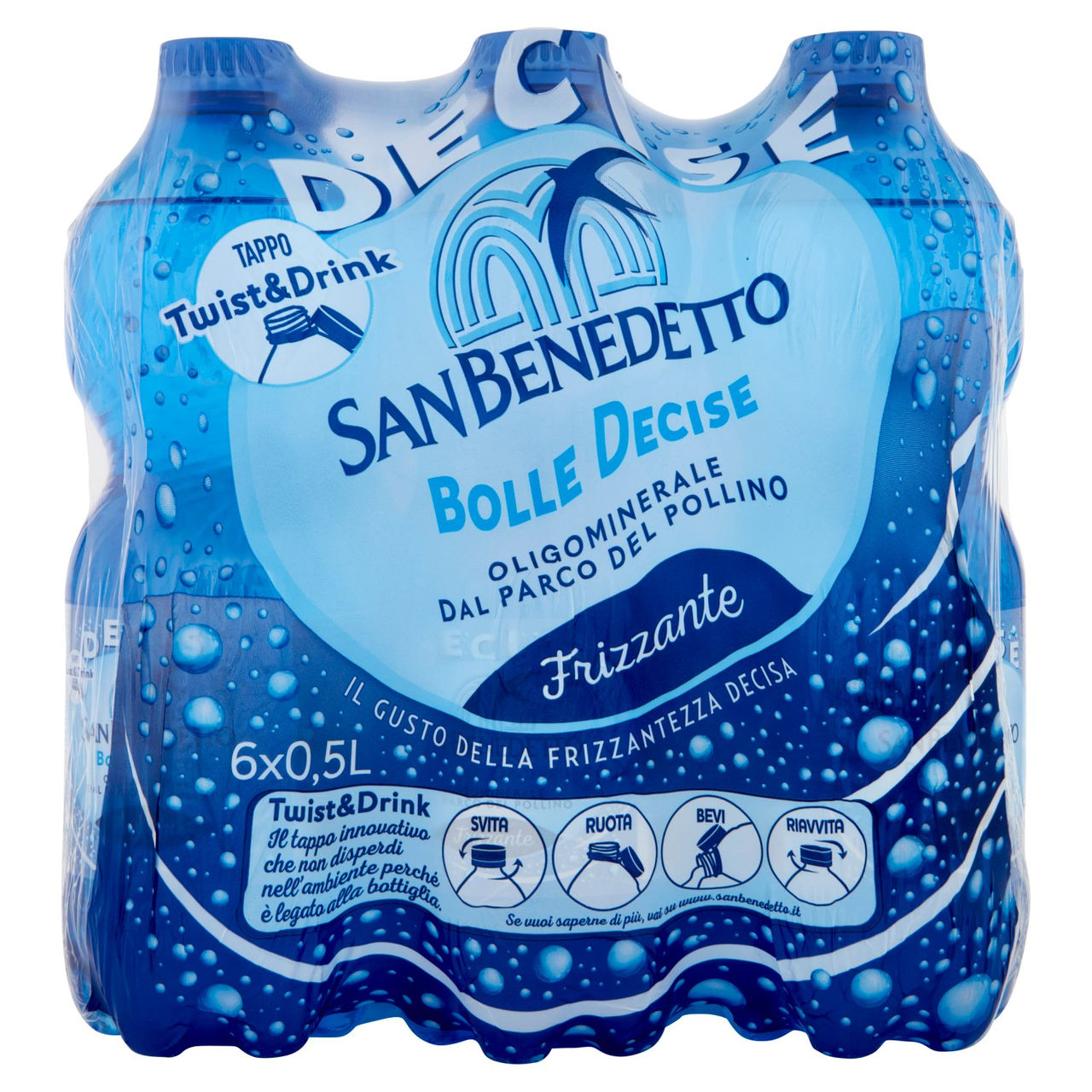 San Benedetto Oligominerale Fonte del Pollino Frizzante 6 x 0,5 L